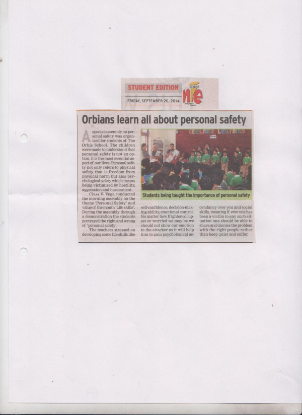 Orbians learn all about personal safety