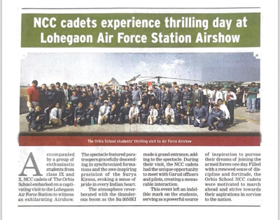 NCC cadets experience thrilling day at Lohegaon Air Force Station Airshow