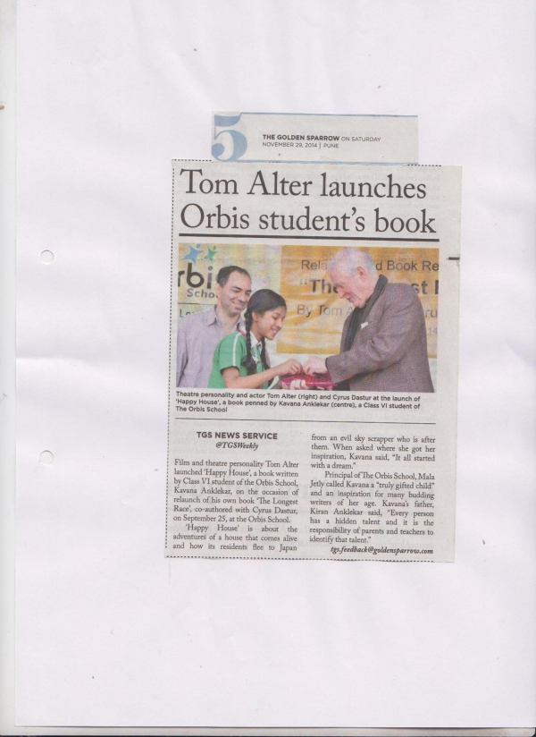 Tom Alter launches Orbis student`s book