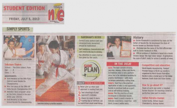NIE Coverage of Saksham Tahkre - Gold Medalist 18th Pune District Karate Do Championship