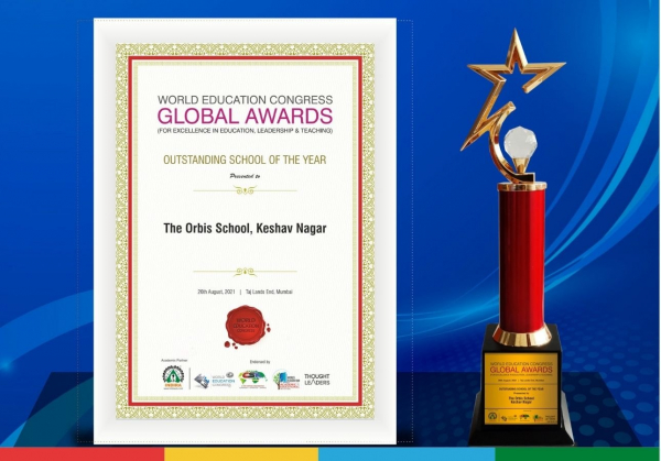 The Orbis School, Keshav Nagar has been awarded &#039;𝖮𝗎𝗍𝗌𝗍𝖺𝗇𝖽𝗂𝗇𝗀 𝖲𝖼𝗁𝗈𝗈𝗅 𝗈𝖿 𝗍𝗁𝖾 𝖸𝖾𝖺𝗋&#039; by the World Education Congress.